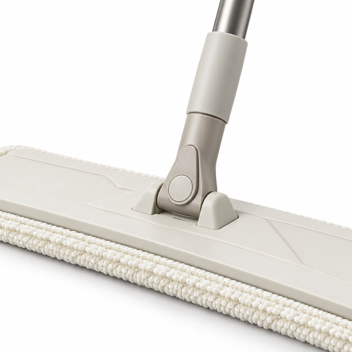 Hunitere Light Gray Flat Mop with Slim Handle and Wide Cleaning Pad