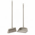 Hunitere Light Gray Broom and Dustpan Set with Long Handles