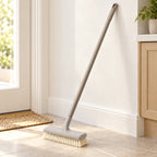 Hunitere Light Gray Floor Scrub Brush with Long Handle