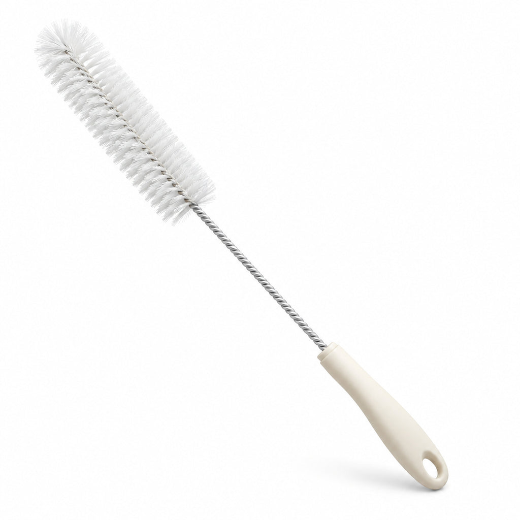 Hunitere White Bottle Cleaning Brush with Slim Handle and Hanging Hole
