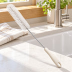 Hunitere White Bottle Cleaning Brush with Slim Handle and Hanging Hole