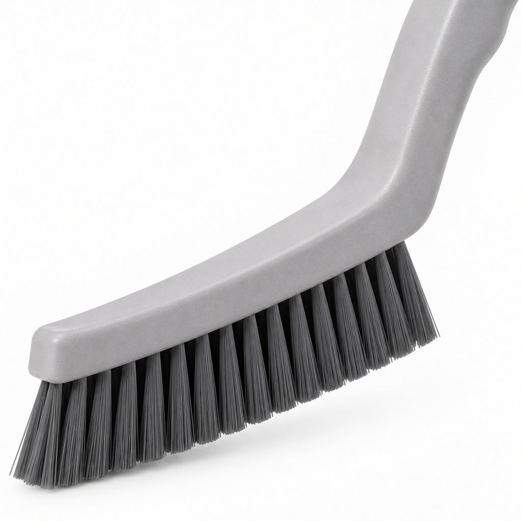 Hunitere Gray Curved Scrub Brush with Dark Bristles and Hanging Hole