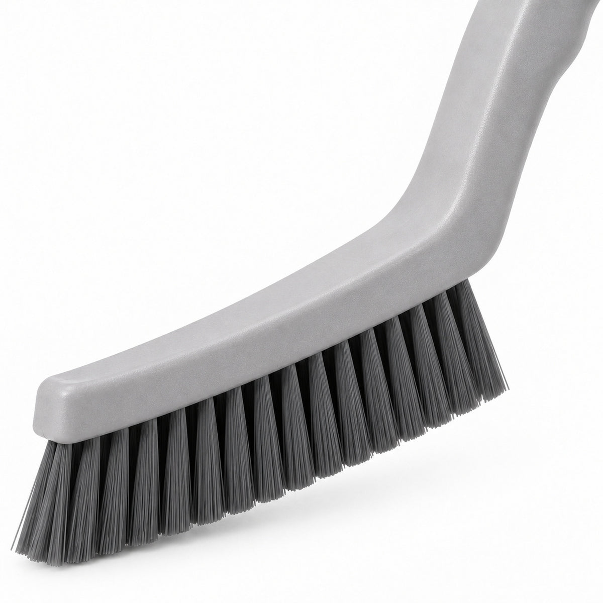 Hunitere Gray Curved Scrub Brush with Dark Bristles and Hanging Hole