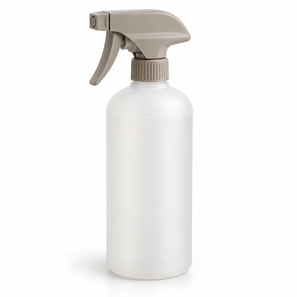 Hunitere Frosted White Spray Bottle with Taupe Trigger Nozzle
