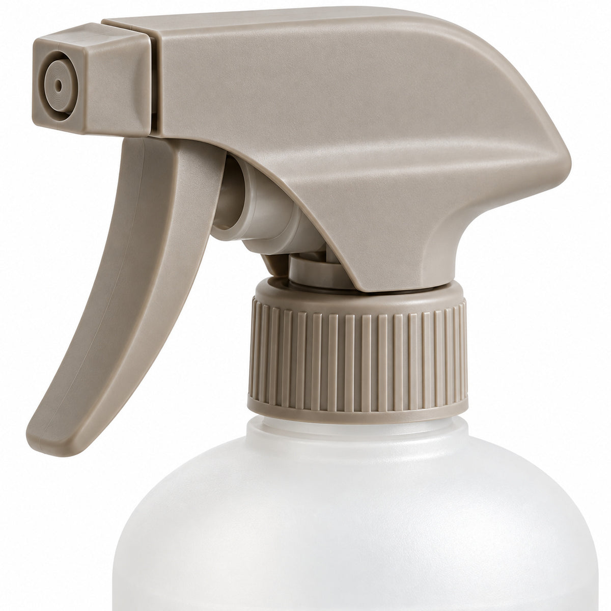 Hunitere Frosted White Spray Bottle with Taupe Trigger Nozzle