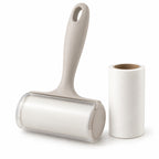 Hunitere Cream Lint Roller Set with Refill Roll and Easy-Grip Handle