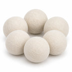 Hunitere Cream Felt-Look Laundry Ball Set with Soft Round Design