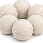 Hunitere Cream Felt-Look Laundry Ball Set with Soft Round Design