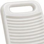 Hunitere White Ribbed Washboard with Built-In Handle