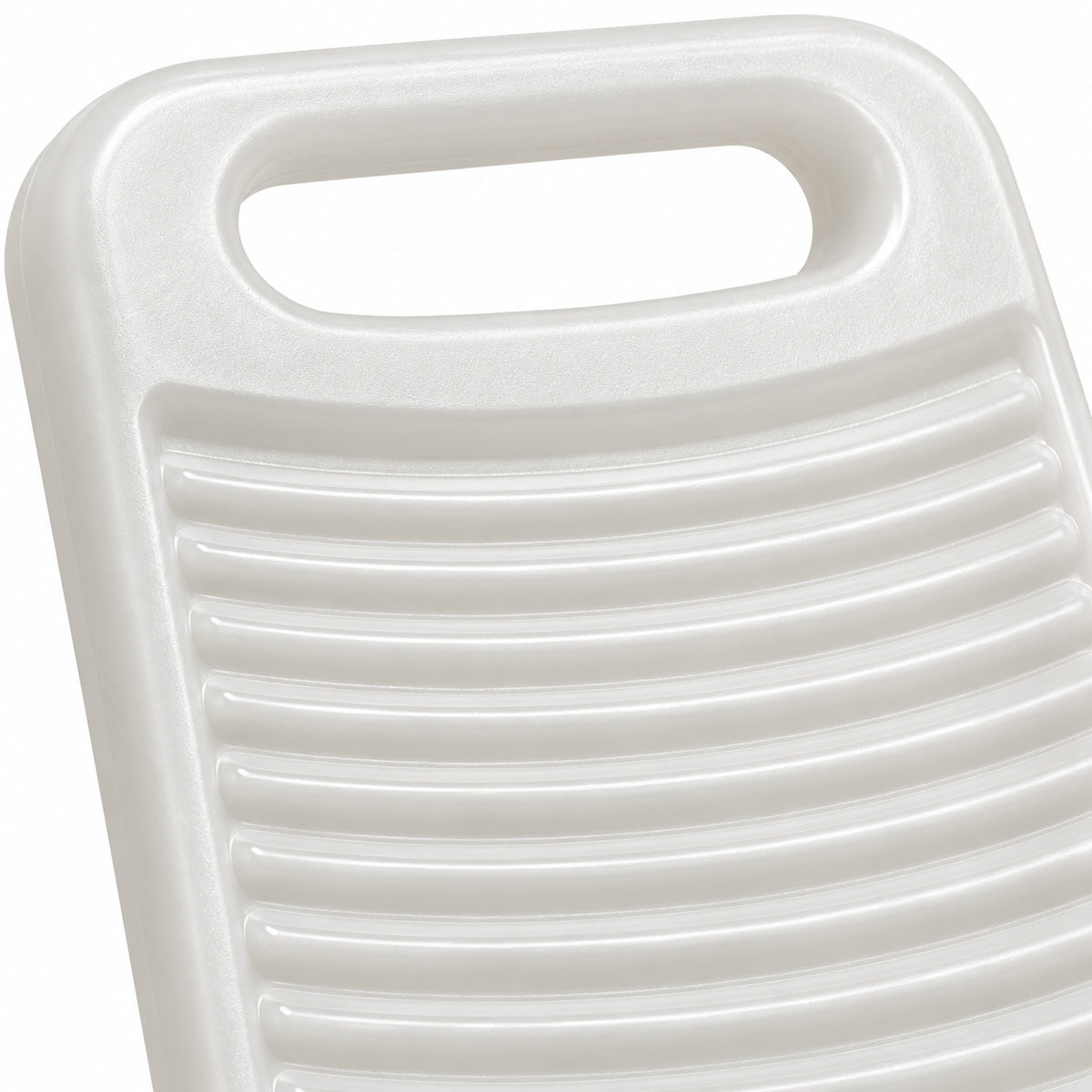 Hunitere White Ribbed Washboard with Built-In Handle